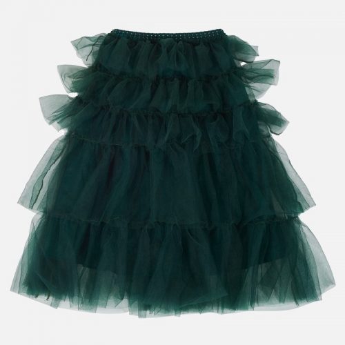 Φούστα βολάν τούλι πράσινο