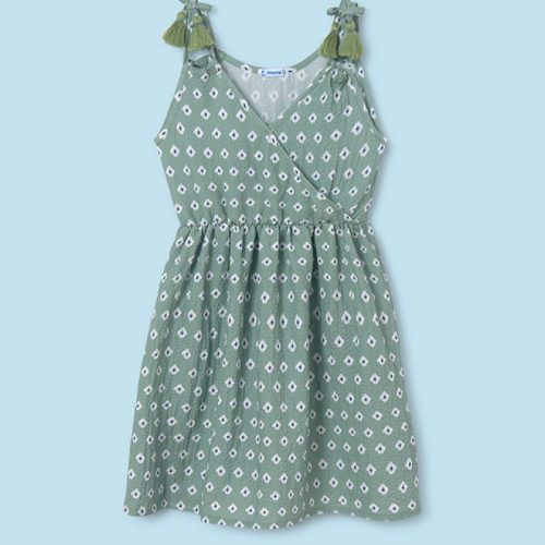 Φόρεμα σταμπωτό μέντα