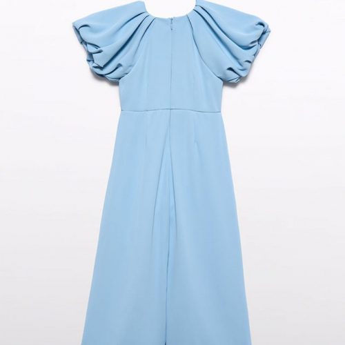 Ολόσωμη φόρμα κρεπ γαλάζιο