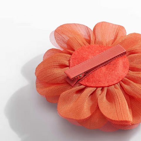 Τσιμπιδάκι γάζα λουλούδι συνδυασμένο πορτοκαλί
