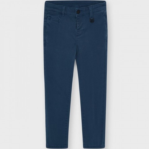 Mayoral Παντελόνι λοξότσεπο πικέ skin ναυτικό μπλε