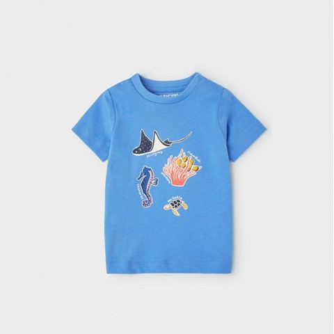 Mayoral Μπλούζα κοντομάνικη play φωσφοριζέ λεβάντα