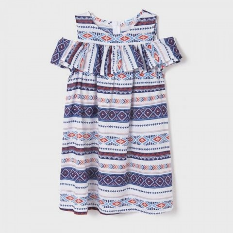 Mayoral Φόρεμα μπορντούρες λουλάκι