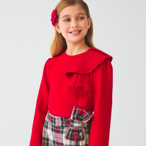 abel & lula Βερμούδα καρό κόκκινο