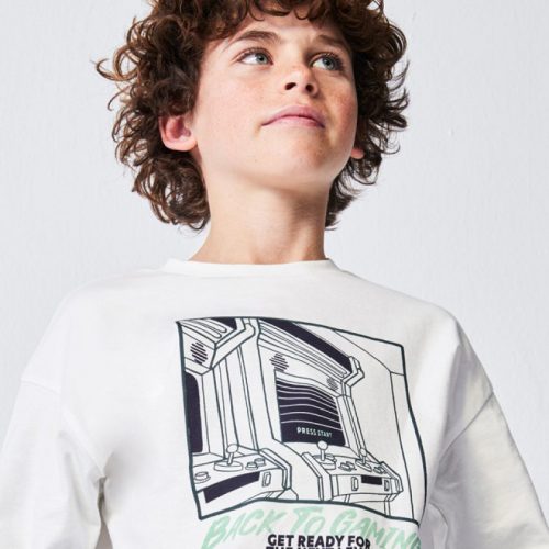 Mayoral Μπλούζα skater Better Cotton κρεμ