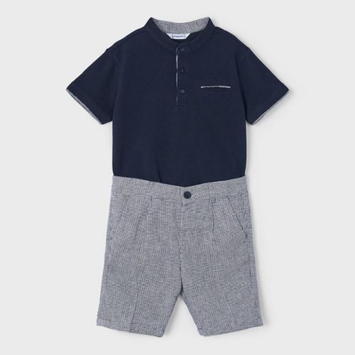 Mayoral Σετ 2 τεμαχίων πόλο κ βερμούδα ναυτικό μπλε