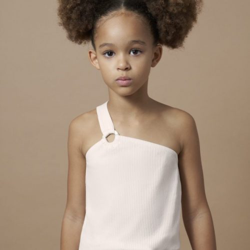 Mayoral Μπλούζα ασύμμετρη Better Cotton εκρού