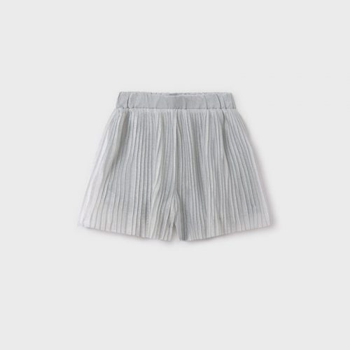 Mayoral Παντελόνι κοντό πιέτες ασημί