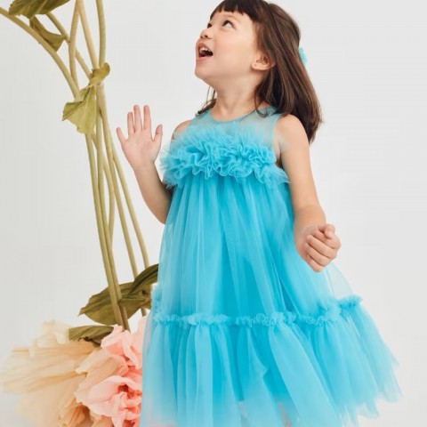 abel & lula Φόρεμα τούλι τυρκουάζ