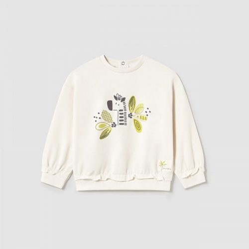 Mayoral Φούτερ κέντημα μπεζ-φυστικί