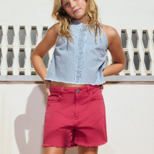 Mayoral Παντελόνι κοντό κερασί