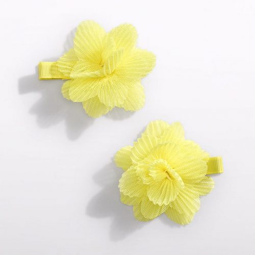 abel & lula Σετ τσιμπιδάκια τούλι πλισέ κίτρινο