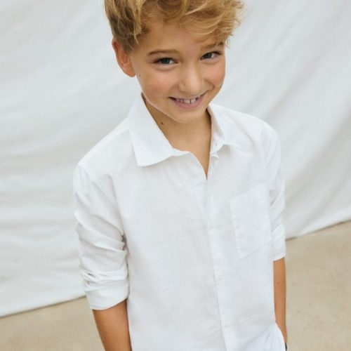 Mayoral Πουκάμισο μακρύ μανίκι λευκό