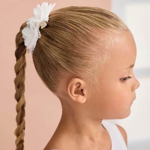 abel & lula Σετ τσιμπιδάκια λουλούδι τούλι κρεμ