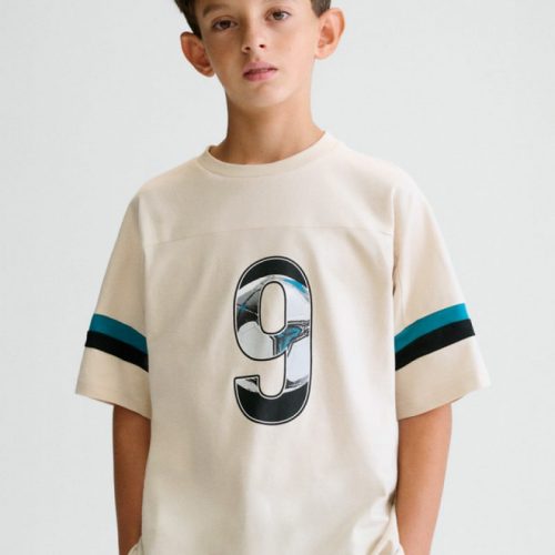 Mayoral Μπλουζα κοντομανικη συνδυασμε κρεμ