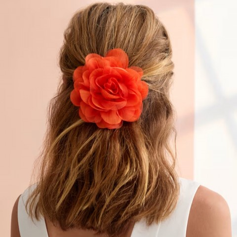 abel & lula Τσιμπιδάκι γάζα λουλούδι συνδυασμένο πορτοκαλί